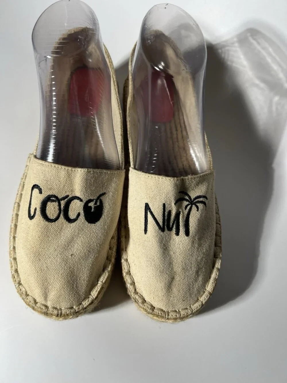 Pull&Bear Coconut Espadrille Flats Canvas Women’s US 8.5 EU 39